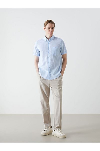 LC Waikiki Ανδρικό πουκάμισο LCW Regular Fit Linen