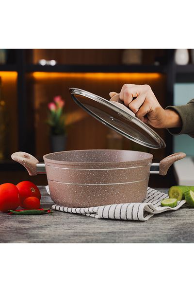 ROYALFORD 22cm Smart Casserole with Glass Lid