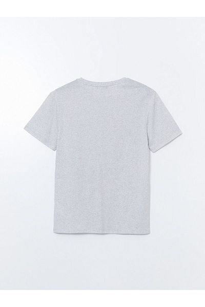 LC Waikiki New Season Crew Neck εμπριμέ χτενισμένο βαμβακερό ανδρικό Tisort - S5JI75Z8