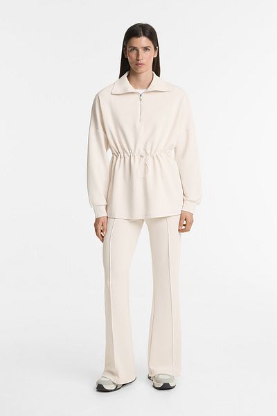 Oysho Sweatshirt with Half Zipper Modal