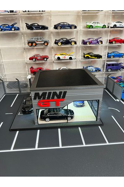 Figure Mood 1/64 Mini Gt Nissan Lighted Showroom Diorama Diecast Vehicles Not Included