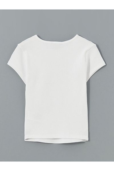 LC Waikiki Γυναικείο μπλουζάκι με στάμπα LCW Crew Neck