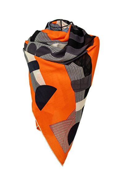 CASHMERE AND SİLK MAWLANA (140X140)  KAŞMİR KARE ÇİFT BASKILI ŞAL