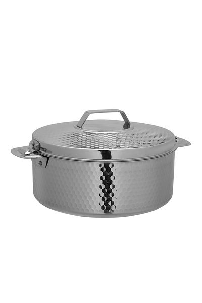 ROYALFORD Reeva Hammered Double Wall Stainless Steel Hot Pot RF10539