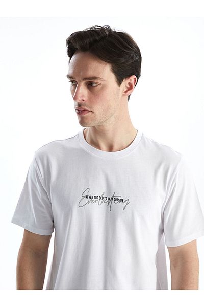 LC Waikiki Ανδρικό Tisort με στάμπα Crew Neck New Season - S5I038Z8