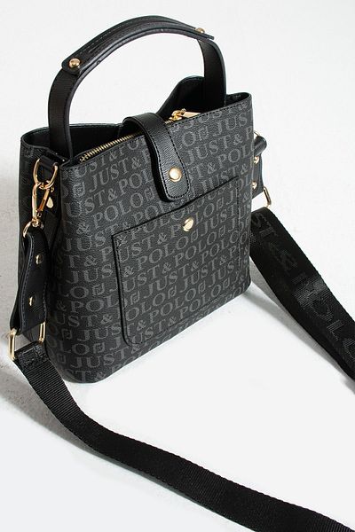 Just Polo Wallet Gift Print Patterned Wide Strap Waterproof 3 Compartment Women's Shoulder Bag 2055-4002