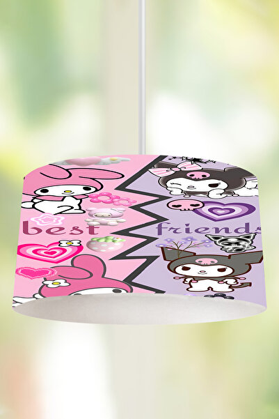 BelezaHome Pembe Mor Kuromi Temalı Sarkıt Çocuk Odası Avize