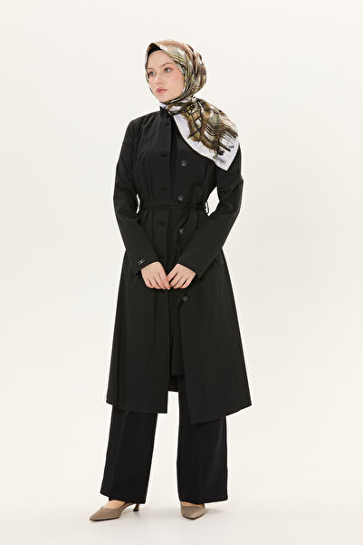 Setrms Hakim Yaka Düğmeli Kuşaklı Kap