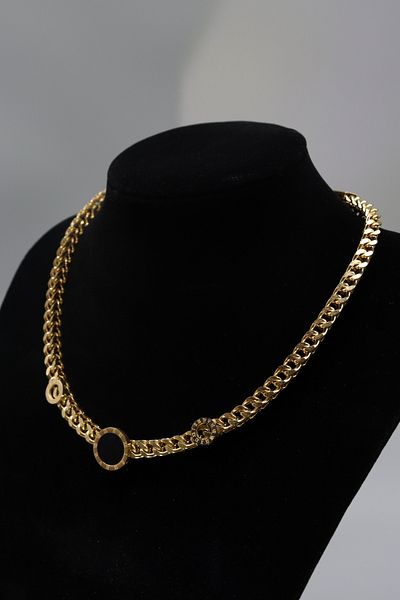 HFKY Roman Numeral Thick Chain Choker Necklace Hfky11