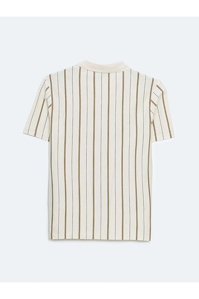 LC Waikiki Ανδρικό μπλουζάκι με ριγέ γιακά LCW Polo