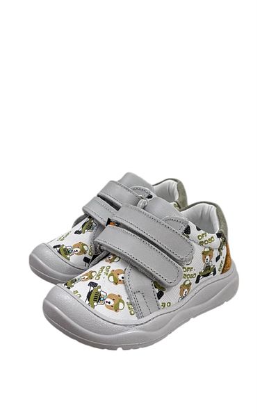 NİNO BEBE Nino Genuine Leather Orthopedic Sole Baby Teddy Bear First Step Shoes