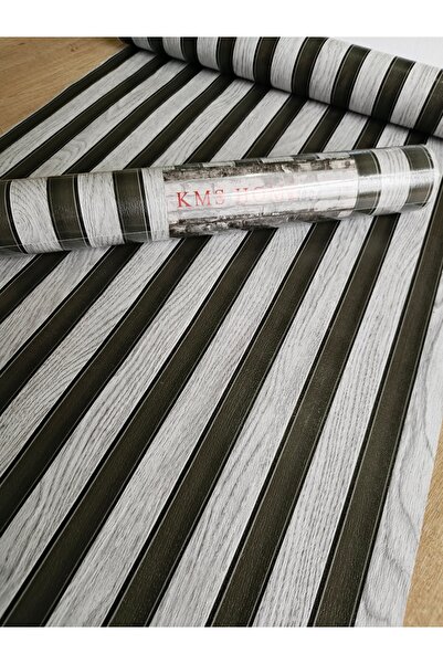 KMS HOME Duvar Çıtası Görünümlü ( 53 cm X 10 mt) Silinebilir Duvar Kağıdı 5 M²