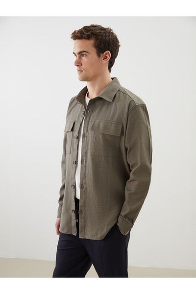 LC Waikiki Ανδρικό πουκάμισο μακρυμάνικο μπουφάν LCW Regular Fit
