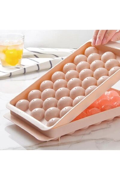 Bremen Home Mini Küre Buz Kalıbı Meyve Buzluğu 33 Bölme Plastik