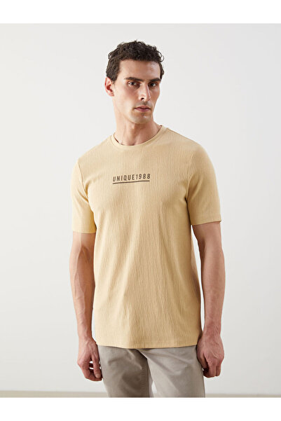 LC Waikiki Rmz Gi̇yi̇m Farkiyla Zero Roba Collar Short Sleeve Printed Men's T...