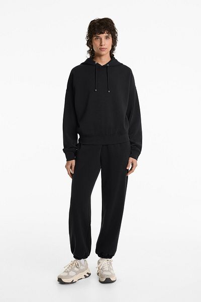 Oysho Crop Sweatshirt with Brushed Modal