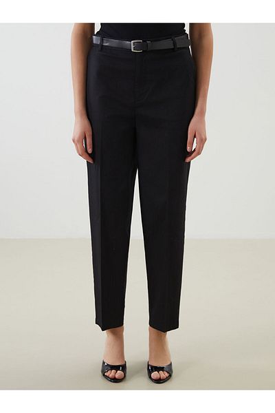 LC Waikiki LCW Women's Belted Carrot Cut Trousers