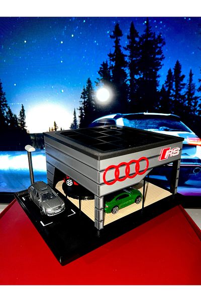 Figure Mood Audi Showroom Diorama - Diecast Vehicles Not Included