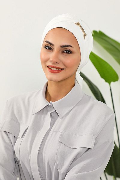 Aisha's Design Ready Turban with Aerobin Fabric Accessories, HT-93