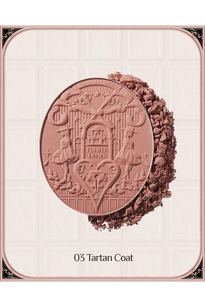 Flower Knows Chocolate Wonder-Shop Embossed Blush, 5g (03 Tartan Coat)