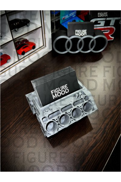 Figure Mood V8 Engine Shaped Business Card Holder Gift for Car Enthusiasts