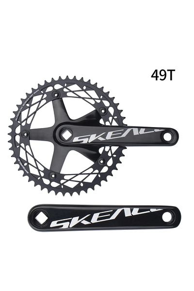 Choice Black 49t Skeace Bicycle Crankset 144bcd Mountain Bike Square Hole Crank Aluminum Alloy Single Speed