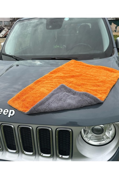 Manosta Lavetă de curățare auto din microfibră extra groasă, 50x80, cu două f...