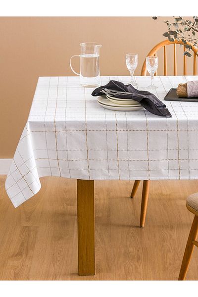 LC Waikiki New Season Stripe Embroidered Table Cloth 150X200 cm - S5Cr22Z8