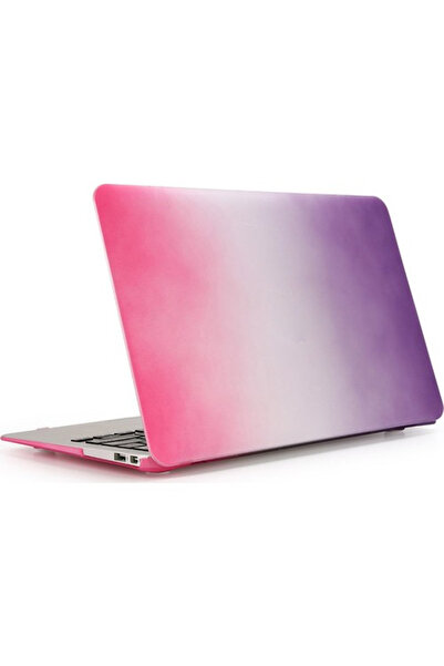 otovoo Macbook Pro 13 - 13.3'inç A1278 2in1 Gökkuşağı Desenli Mat Doku Kılıf ...