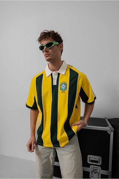 İLKCET MODA Μπλουζάκι Unisex Oversize Κέντημα Βραζιλίας