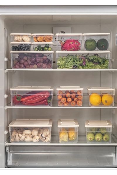 VİZYON Deep Freezer Organizer Storage Container Microwave Container Refrigerator Organizer
