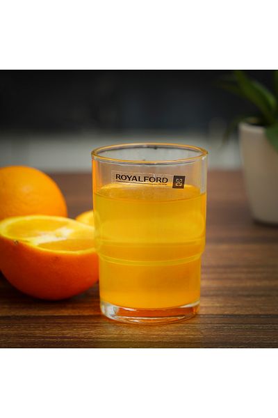 ROYALFORD طقم أكواب زجاجية شفافة سعة 226 مل / 7.6 أونصة - RF10313
