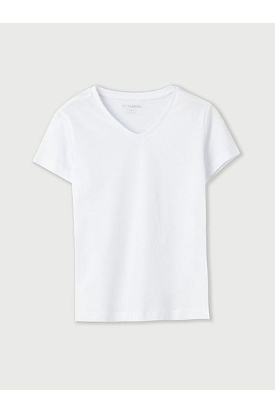 LC Waikiki New Season V-Neck Short Sleeve Boy's Undershirt - S40443Z4