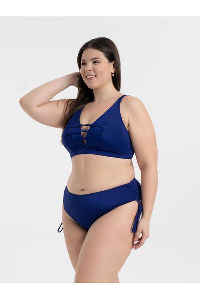 AQUAVİVA Aquaviva Women's Curved Cut Blue Dimensional Recovery Bikini
