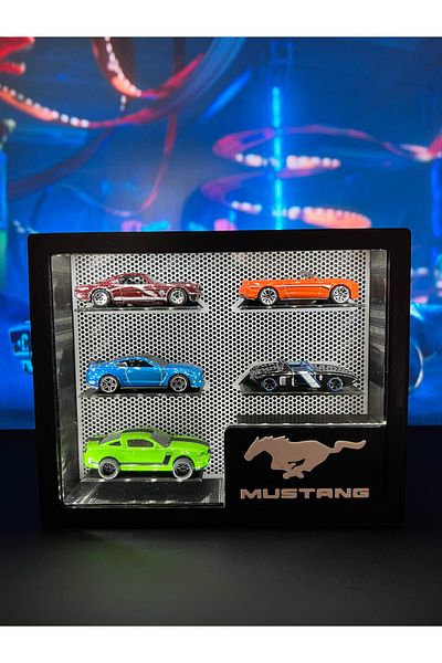 Figure Mood 1/64 Scale 5 Vehicles Capacity Display Box Diorama with Logo with Lights (Vehicles Not Included)