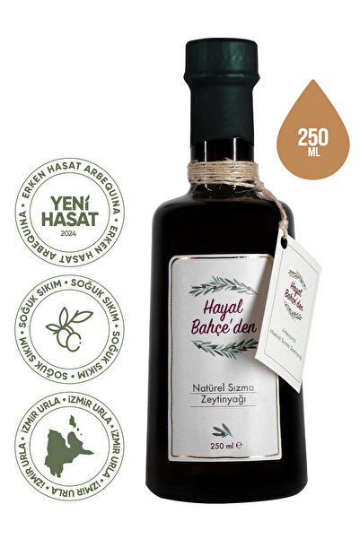 Arbequina Erken Hasat Natürel Sızma Zeytinyağı 250 ml | Soğuk Sıkım, Yeni Hasat, Düşük Asidite