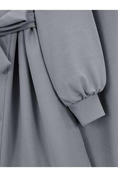 Modamorfo Jacket and Pants Set with Metal Collar Belt - Gray