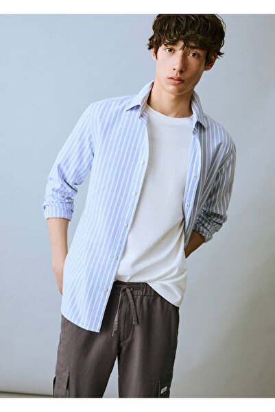 Mango Teen Pamučne lanene kargo pantalone