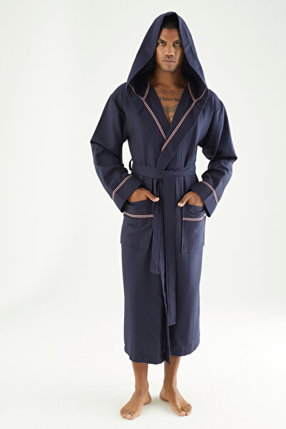 Nuşa Pike Kumaş Bambu Pamuk Erkek Sabahlık