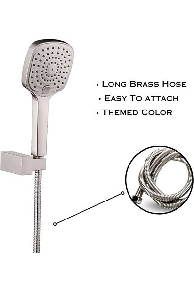 HESANIT Infinity Hand Shower Set Stainless Steel Brushed