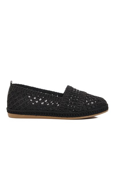 Pierre Cardin Black Straw Knitwear Women's Ballerina Pc-54570 Z