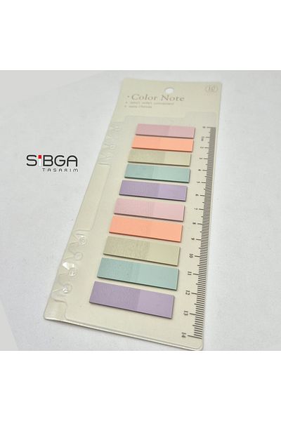 sibga tasarım Transparent Colored Post-It Note Paper - 200 Sheets Bookmark Sticker