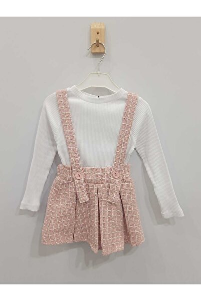 Happy Kids (9Ay-5Yaş Arası)Kız Çocuk Kendinden Simli Piliseli Salopet Jile El...