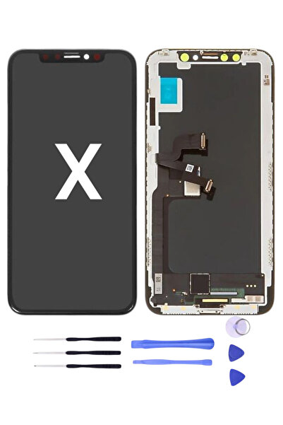 indirimplus iPhone X Uyumlu LCD Ekran +Tamir Seti En