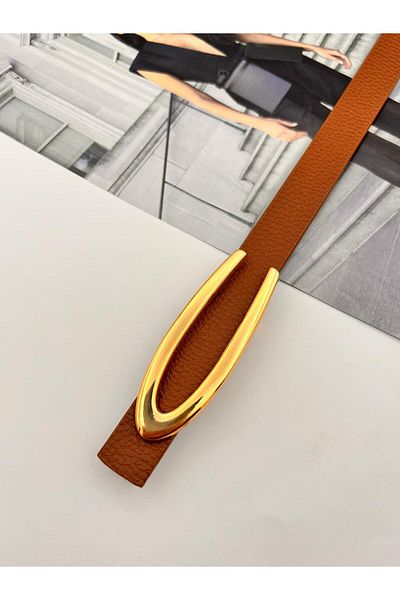 MODAM HİFA Gold V Buckle Γυναικεία ζώνη παντελονιού Ζώνη φόρεμα Ζώνη πουκάμισο Ζώνη παλτό Ζώνη λεπτή ζώνη