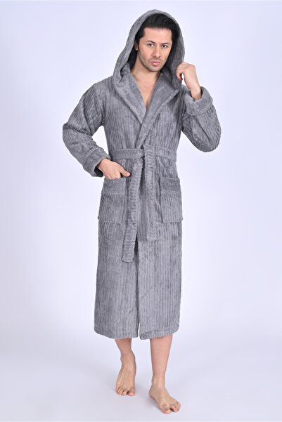 Nuşa Бамбуковий халат з бавовняною підкладкою та шнурком для чоловіків