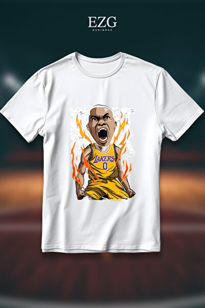 EZG Business Μπλουζάκι Russell Westbrook με στάμπα, Oversize Unisex, 100% βαμ...
