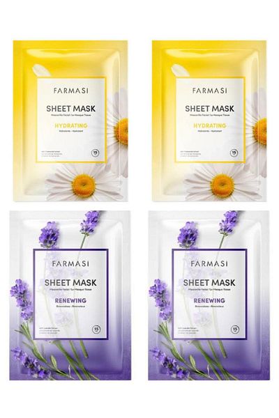 Farmasi Chamomile & Lavender Moisturizing Paper Mask (4Pcs)
