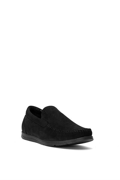 Ayakkabı Fuarı Elit 25YNbl1050N Ανδρικά παπούτσια casual από γνήσιο δέρμα μαύρο