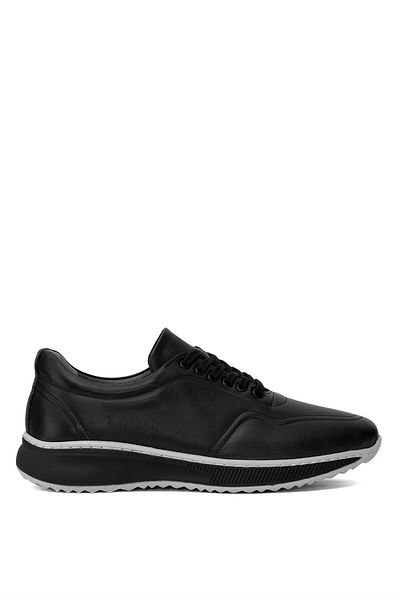 Ayakkabı Fuarı Elit Mzv1010C Men's Genuine Leather Casual Shoes Black